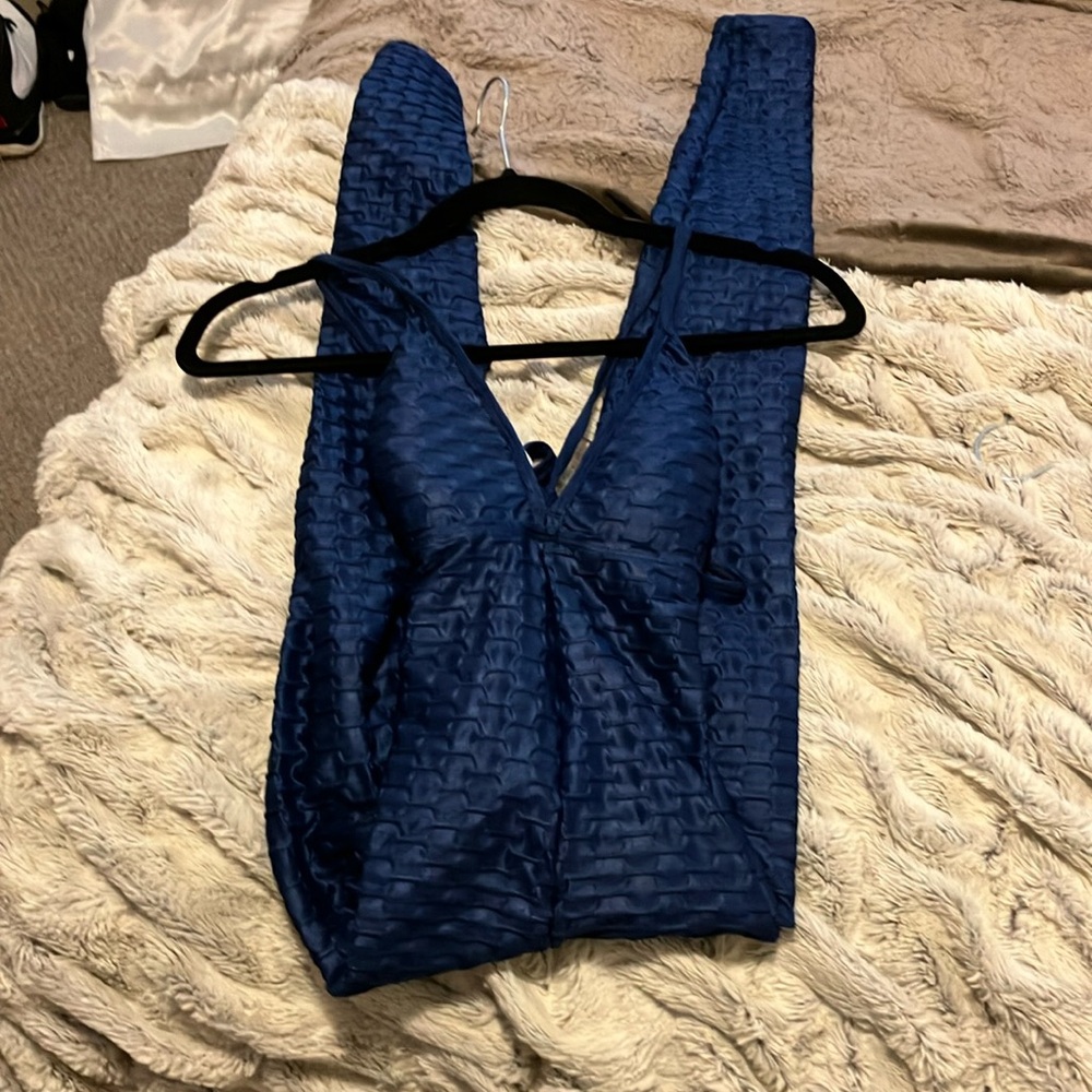 Booty by Brabants chrome navy blue bodysuit